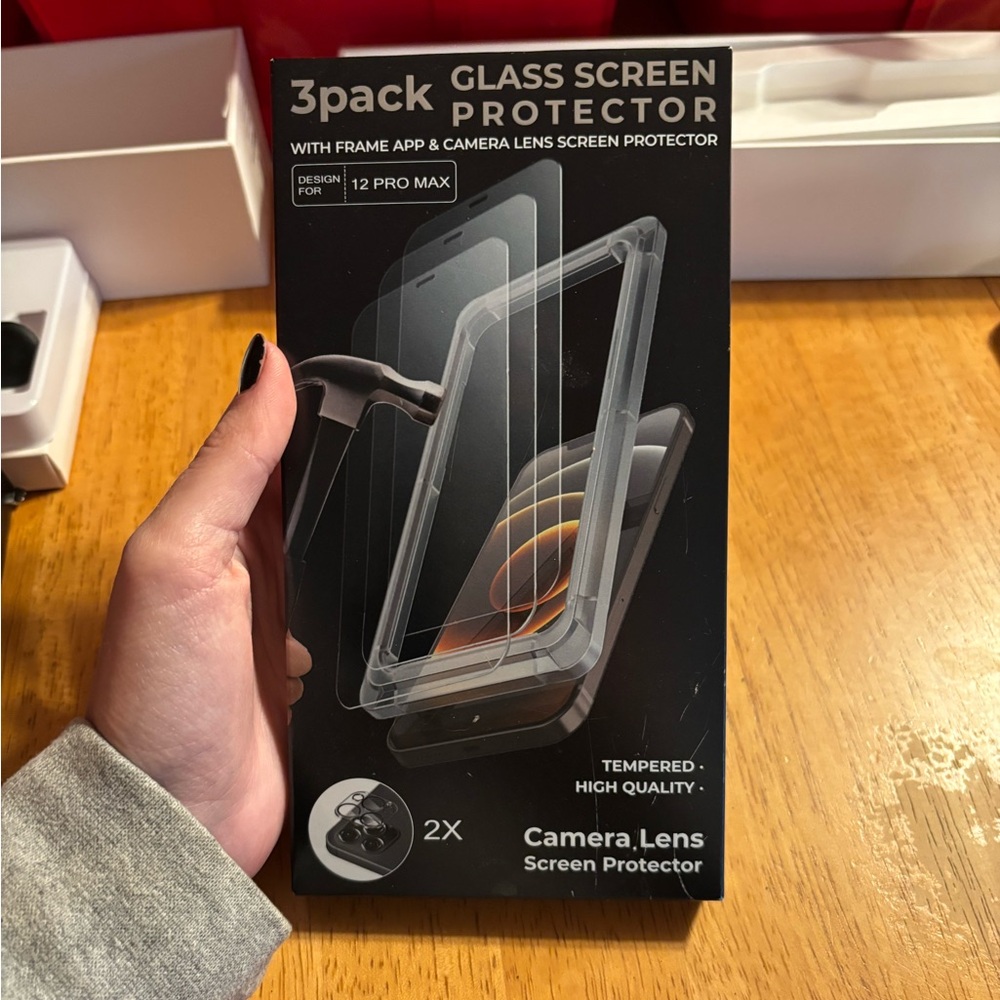 3-Pack Glass Screen Protector for iPhone 12 Pro Max